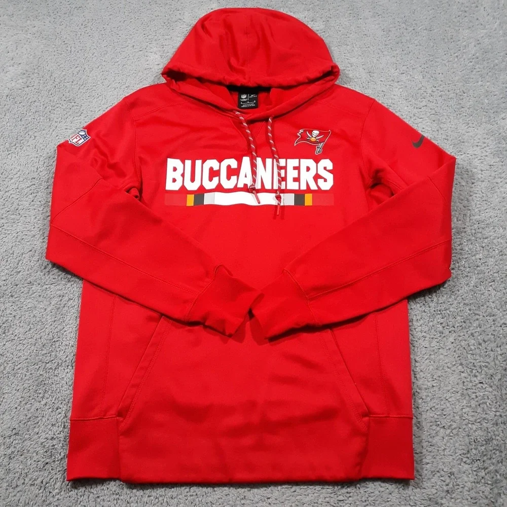 Nike Tampa Bay Buccaneers NFL Hoodie Mens M Red Pullover On‎ Field Dri-Fit